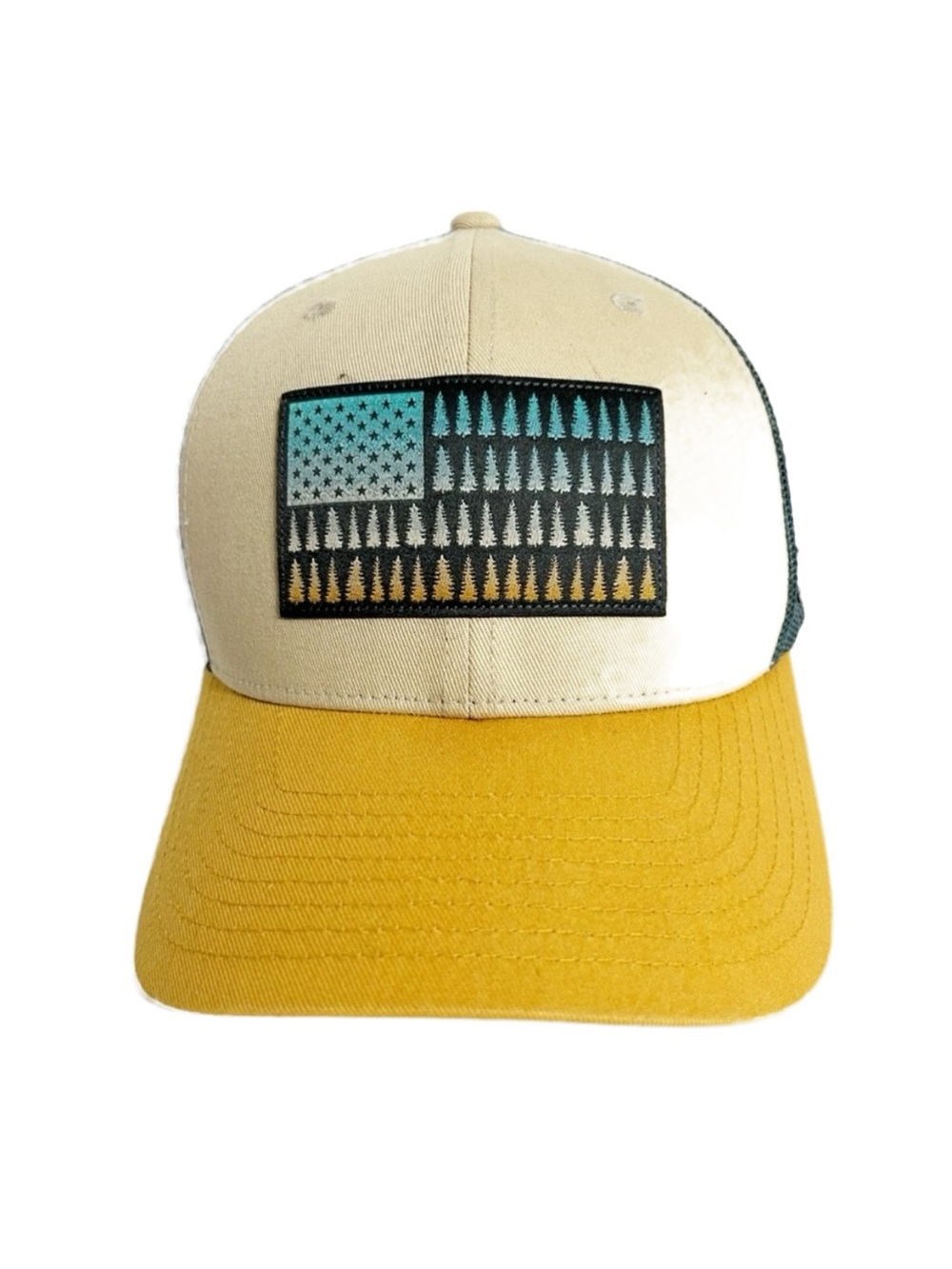Columbia Tree Flag™ Cotton and Mesh Snapback Low Profile Crown Hat Baseball Cap